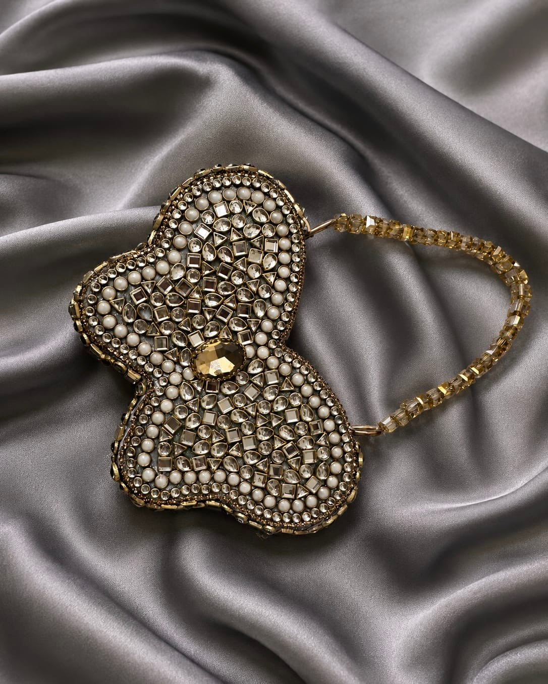 Golden Royale Butterfly Clutch