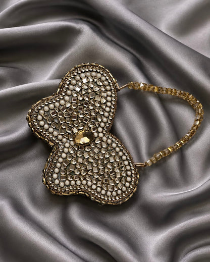 Golden Royale Butterfly Clutch