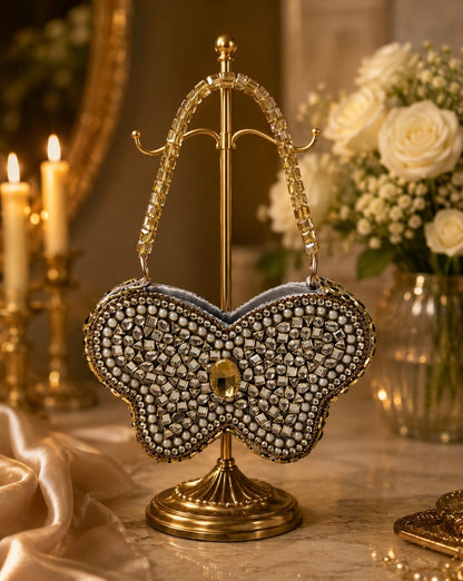 Golden Royale Butterfly Clutch