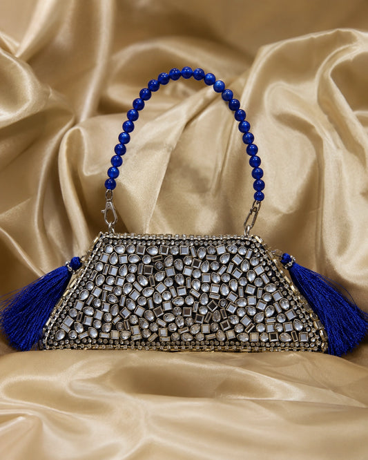 Royal Sapphire Kundan Clutch