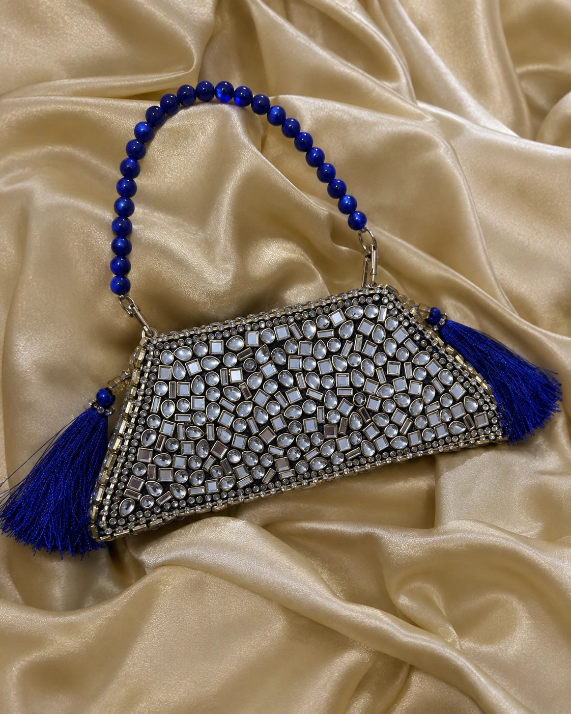 Royal Sapphire Kundan Clutch
