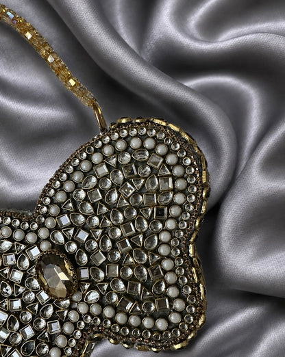 Golden Royale Butterfly Clutch